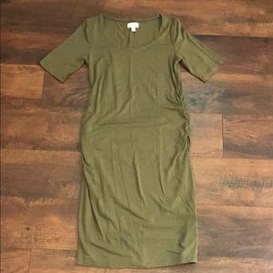Olive green maternity dress